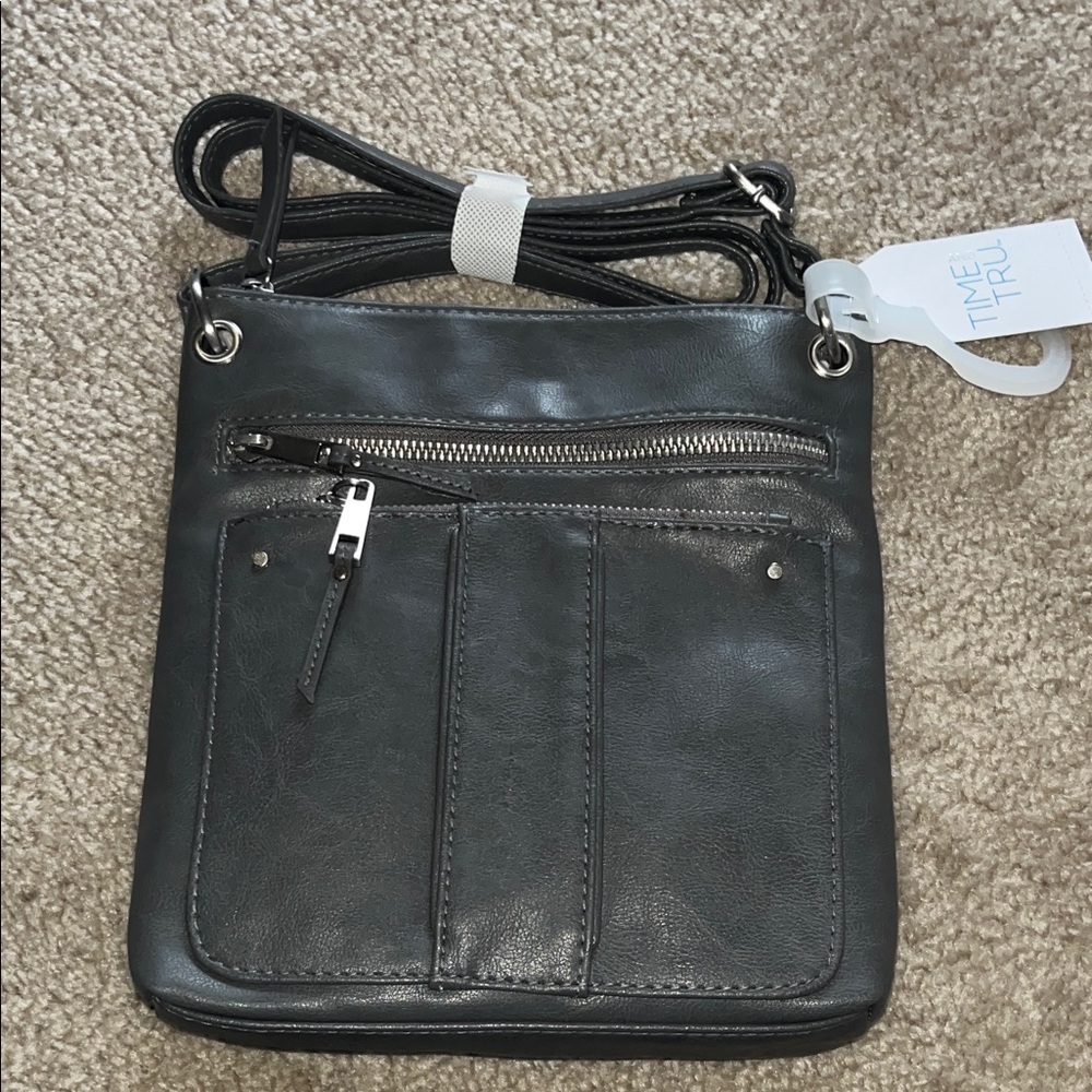 Time and Tru Gray Crossbody Bag